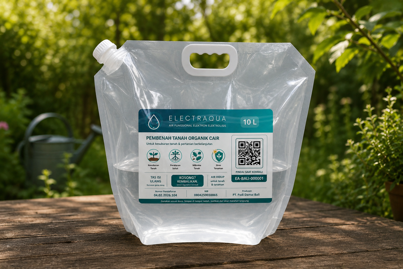 ELECTRAQUA 10L returnable bag with QR sticker