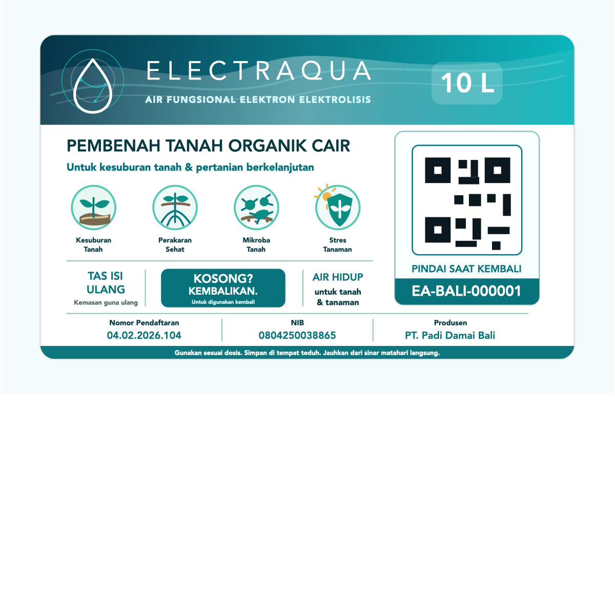 ELECTRAQUA 10L sticker design preview